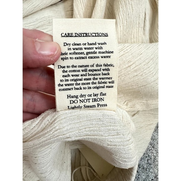 NWT Savannah Morrow The Label Naia Crinkled Cotton Pants SML - Picture 9 of 9